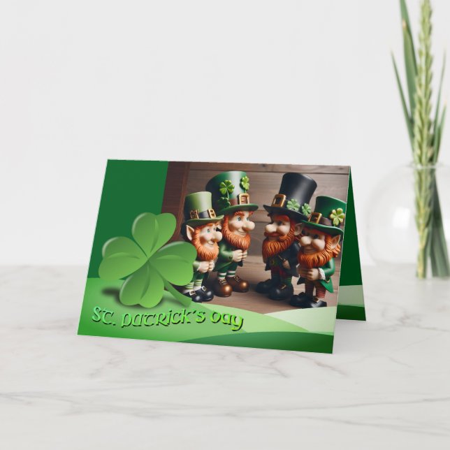 Leprechaunsar St patrick's day HGCO2 Kort (Framsida)