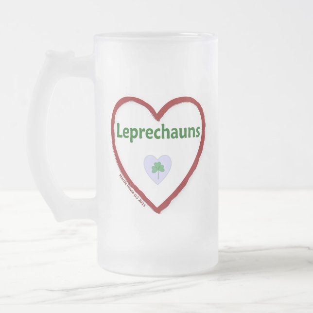 Leprechaunsarna kärlek frostat ölglas (Vänster)