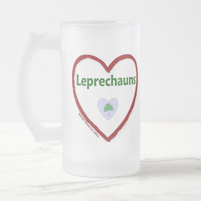 Leprechaunsarna kärlek frostat ölglas (Vänster)