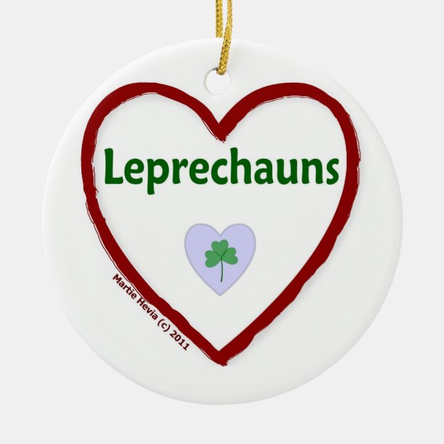 Leprechaunsarna kärlek julgransprydnad keramik (Framsidan)