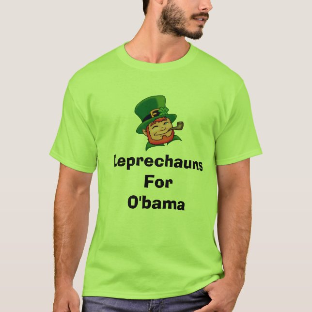 LeprechaunsForO'bama T Shirt (Framsida)
