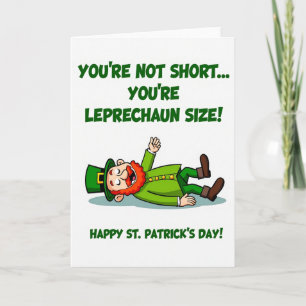 Leprechaunstorlek St Patricks-kort Kort