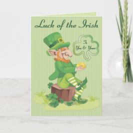 Leprechauun Hälsning Kort