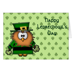 leprechowl hälsningskort