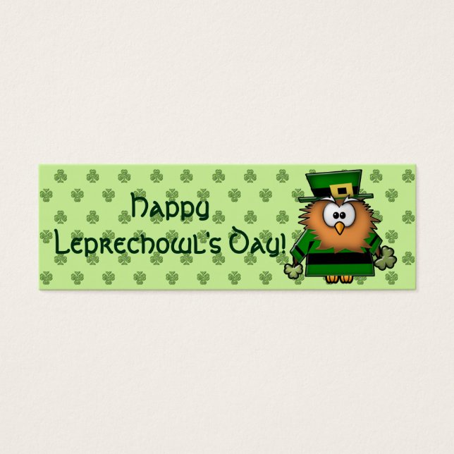 leprechowl litet visitkort (Framsidan)