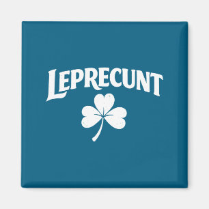 Leprecunt irländska st patricks dag rolig shamrock magnet