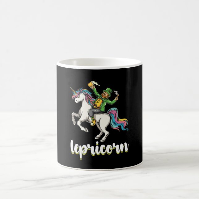 Lepricorn Leprechaun Enhörning St Patrick's Day Kaffemugg (Center)