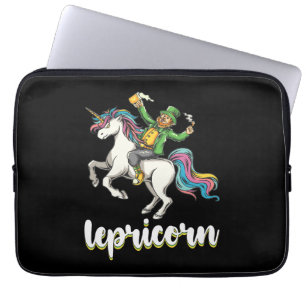 Lepricorn Leprechaun Enhörning St Patrick's Day Laptop Fodral