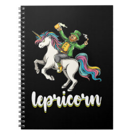 Lepricorn Leprechaun Unicorn St patrick's day Anteckningsbok