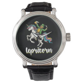 Lepricorn Leprechaun Unicorn St patrick's day Armbandsur