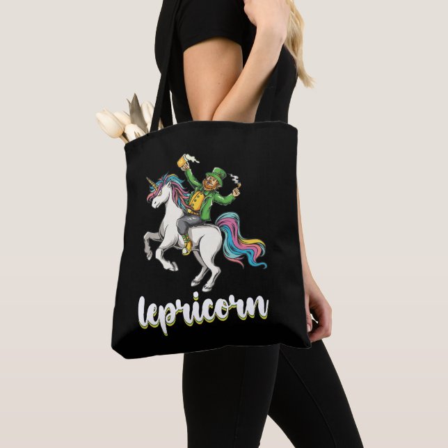 Lepricorn Leprechaun Unicorn St patrick's day Tygkasse (Närbild)