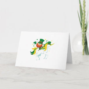 Lepricorn Unicorn St patricks day Kids eller Girl Kort