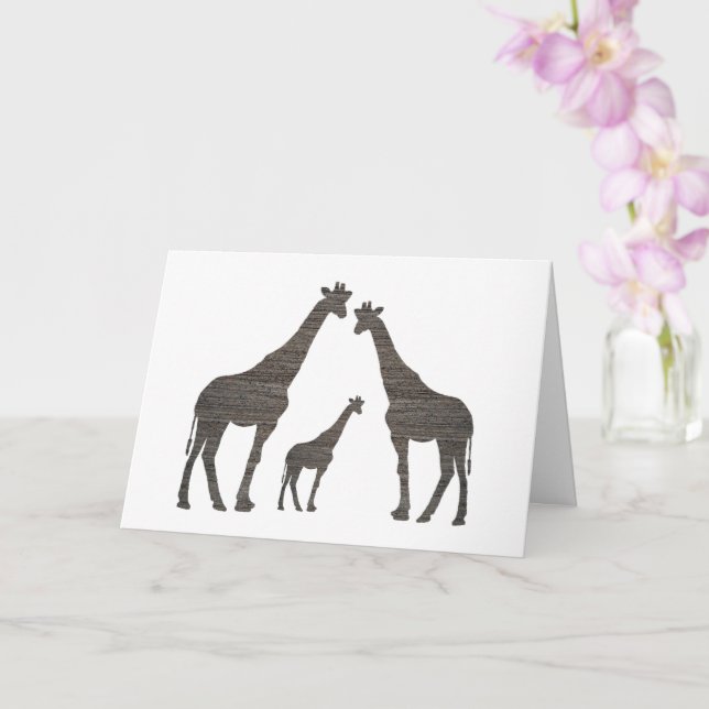 Ler Giraff Siluetter Kort (Orkide)