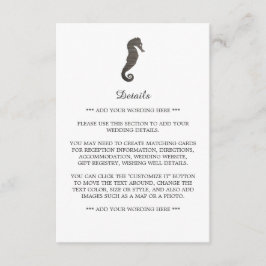 Ler Hjortfisk Strand Bröllopsdetalj Tilläggskort