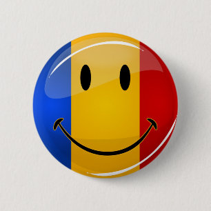 ler rumänska Flagga Knapp