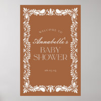 Ler Talavera Kakel Fiesta Baby Shower Välkommen