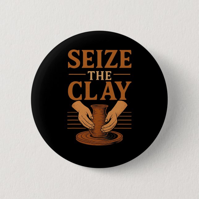 Lera är en bra pottery Ceramics Artist. Knapp (Framsida)