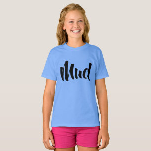 Lera---bekläda brev tillbaka lera - föräldralö t-shirt
