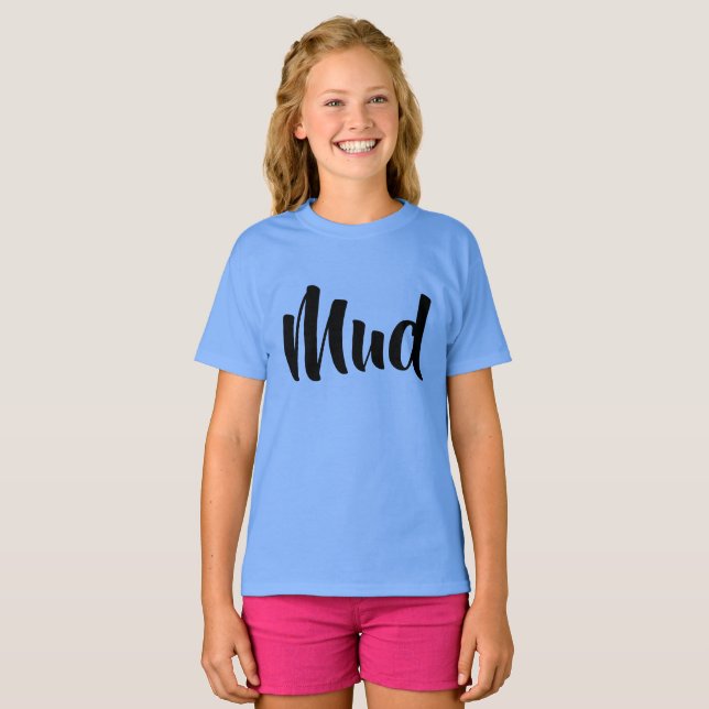 Lera---bekläda brev tillbaka lera - föräldralös t-shirt (Hel framsida)