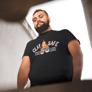 Lera Det Säkert Krukmakeri Skämt Rolig Keramisk T Shirt