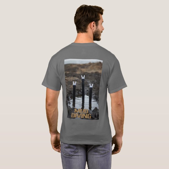 Lera Dykande män grå T-shirt bak (Hel baksida)