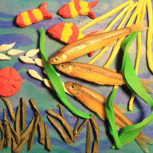 Lera Lera Sculpture of Fish FolArt