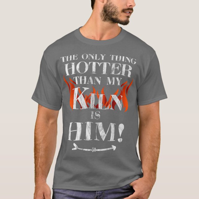 Lera lermålsdesign för Potternas fru med T Shirt (Framsida)