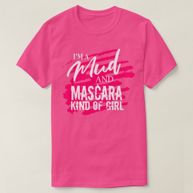 Lera Springa utanför vägbygget Lera och Mascara ty T Shirt (Design framsida)