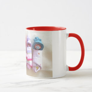 Lerababyar, älvahattar, sova, Swaddled som är Mugg