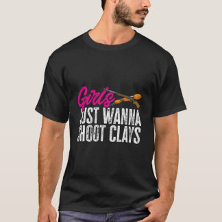 Lerduvskjutning Vill bara skjuta lera duvskytte T Shirt