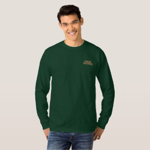 Lerdykning män dk grön långärmad T-shirt ficka