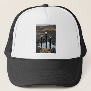 Lerdykning vit och svart skum trucker hatt keps