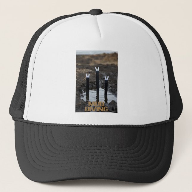 Lerdykning vit och svart skum trucker hatt keps (Framsida)