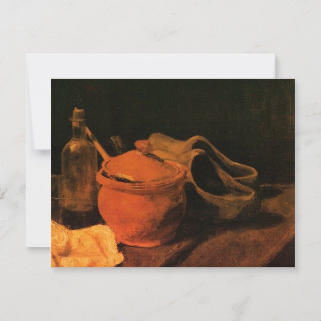 Lergods, flaska och träskor av Vincent van Gogh (Framsida)
