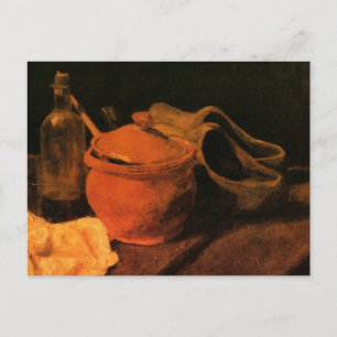Lergods, flaska och träskor av Vincent van Gogh Vykort