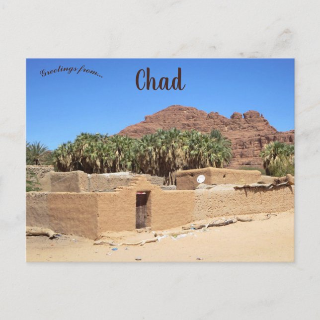 Lerhus i Fada Tchad Vykort (Framsida)