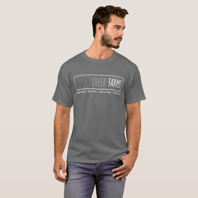 Lerig bäck brukar logotypskjortan tee (Hel framsida)
