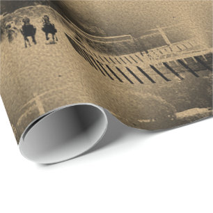 Lerig hästkapplöpning spårar Grunge Presentpapper