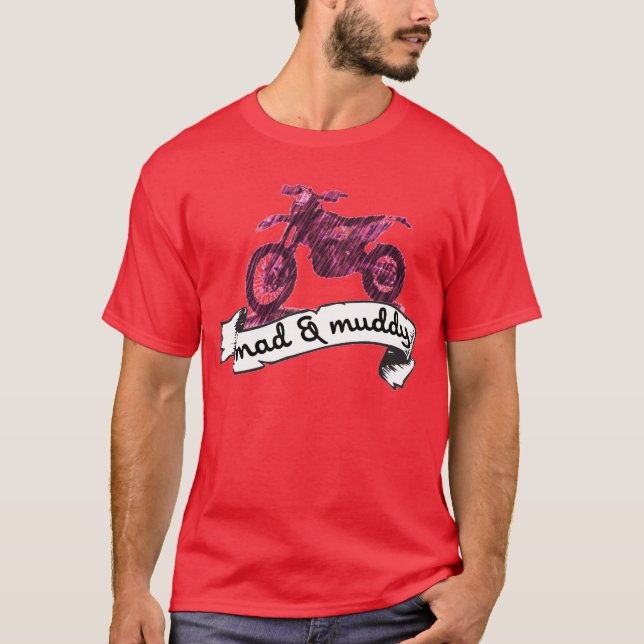 Lerig motorcykel som är tokig & tröja (Framsida)