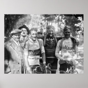 Leriga ansikten Tour de France 1928 Efter Etapp 10 Poster