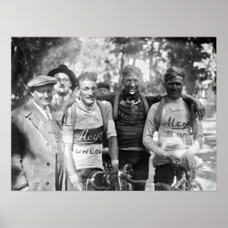 Leriga ansikten Tour de France 1928 Efter Etapp 10 Poster