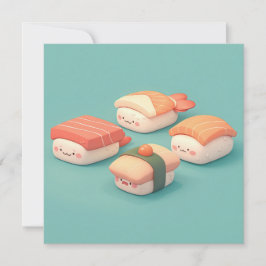 Lerk Sushi Nigiri Variatons Tallrik Postkort