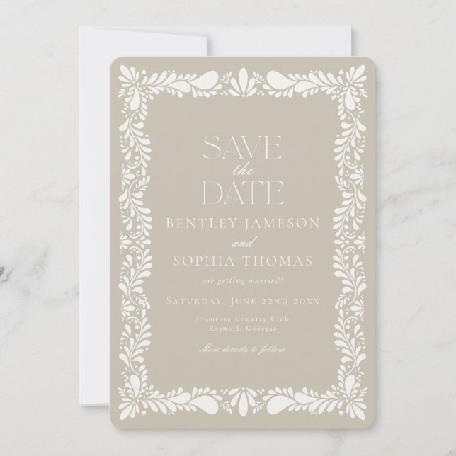 Lerkakel Talavera Spansk Fiesta Spara datumet Inbjudningar (Framsida)