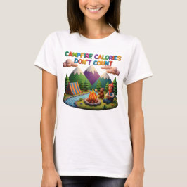 Lerkonst “Kalorier vid lägereld räknas inte” Scen T Shirt