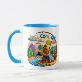 Lerkonst “Reel Cool Dad” Fiskescen Design Mugg