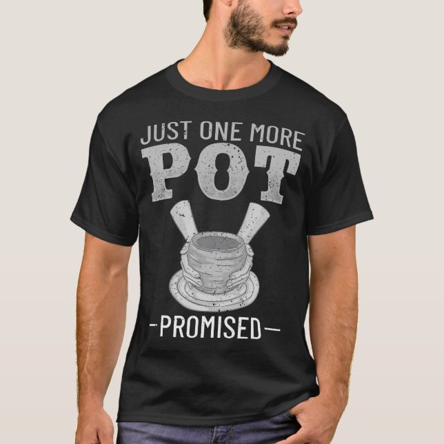 Lerkonst Rollig Keramisk Krukskulptur T Shirt (Framsida)
