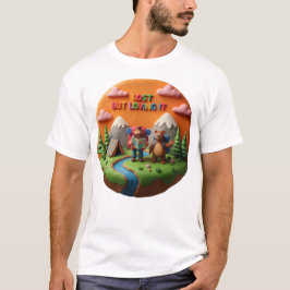 Lerkonst “Vilse men lycklig” Camping-scene T Shirt