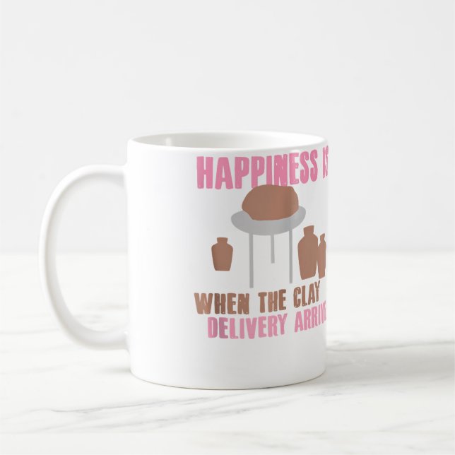 Lerleverans Lycka Keramik Design Kaffemugg (Vänster)