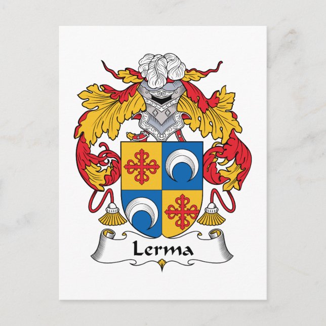 Lerma Family Crest Vykort (Framsida)