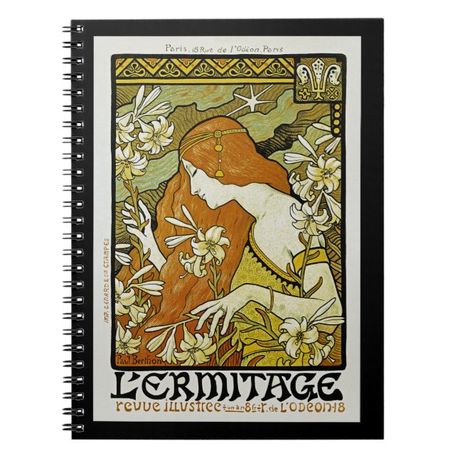 L'Ermitage Art nouveau Blommigt Anteckningsbok (Framsidan)